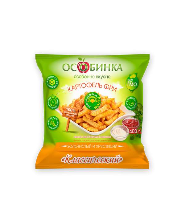 Упаковка Замороженные овощи - аренда торгового знака Особинка